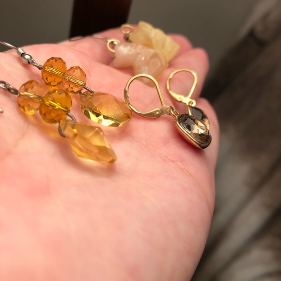 14 pair Lot STATEMENT fashion dangle/stud earrings - Picture 8 of 16